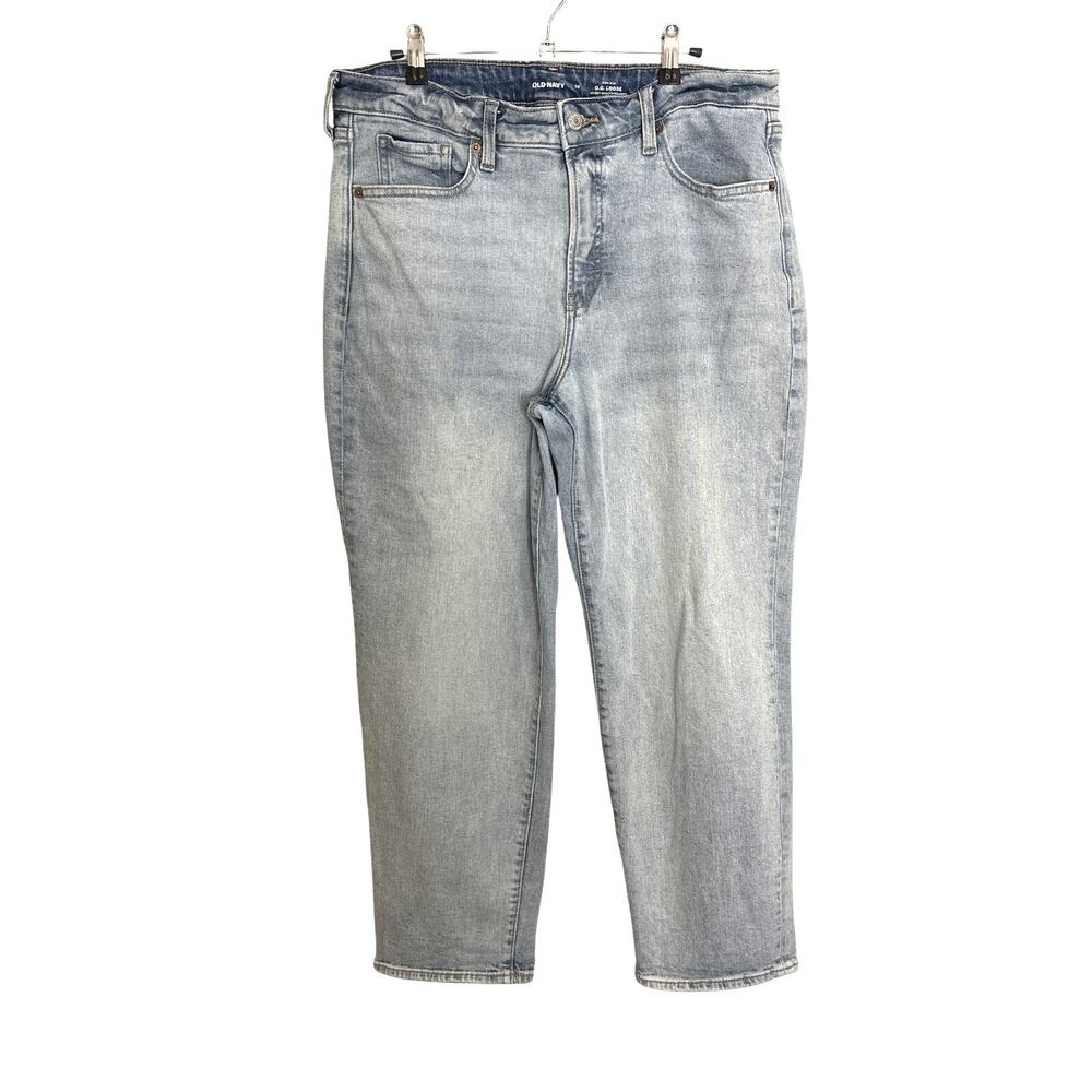 Old Navy High-Waisted OG Loose Jeans Womens 14 Light Wash Blue Denim